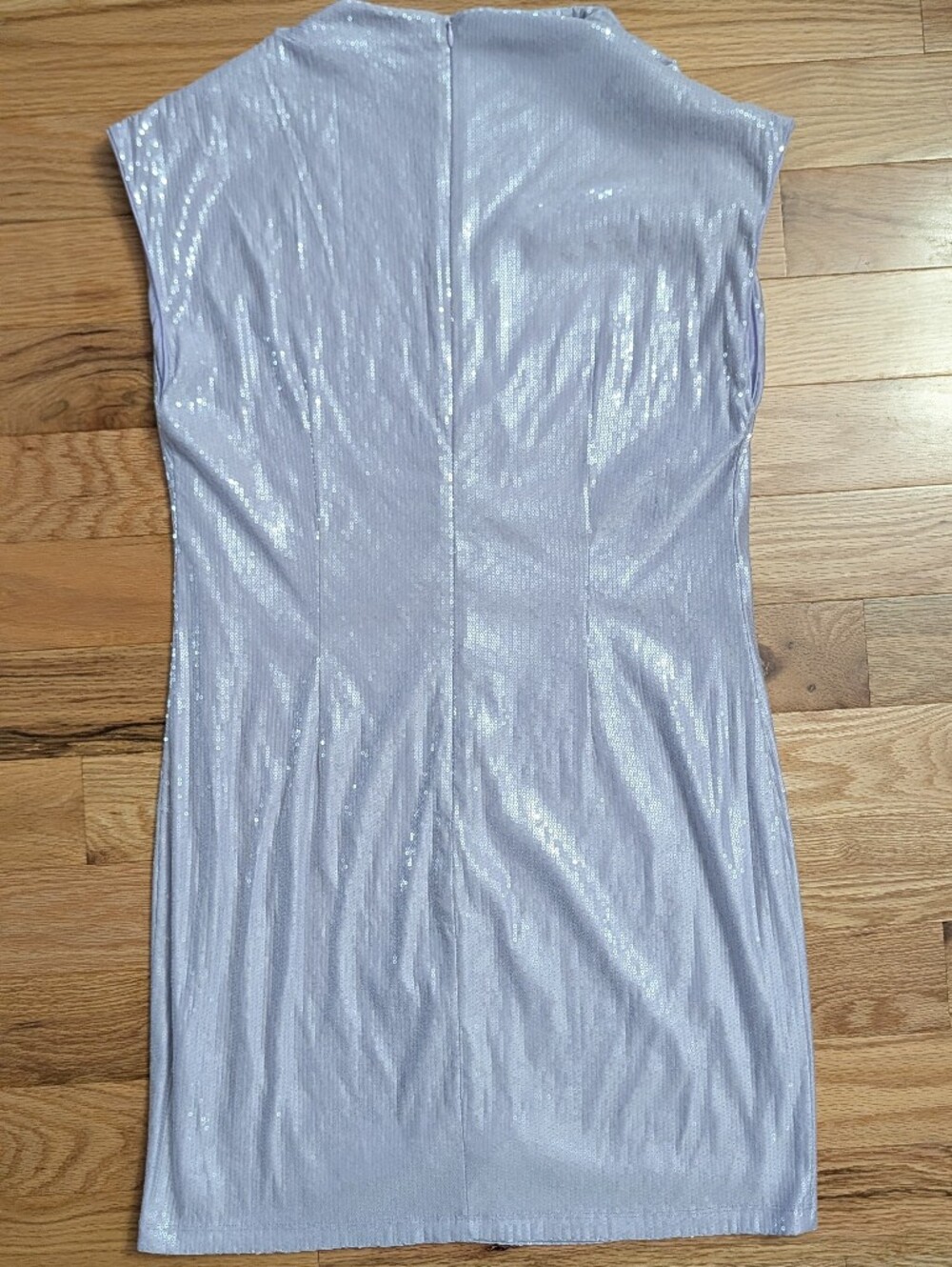 Anthropologie Shimmering Lavender Sequin Dress Sz L Lilac - Picture 3 of 9